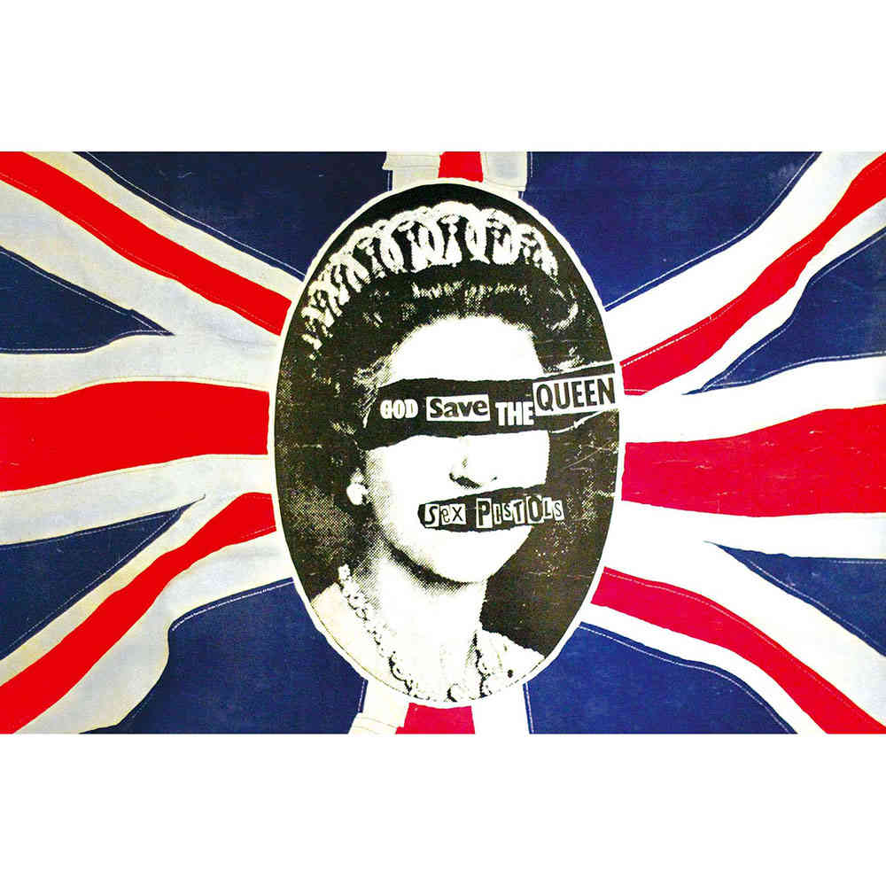 Sex Pistols - God Save The Queen Textilposter - Mehrfarben